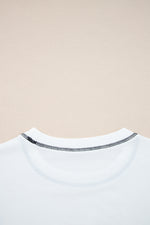 Load image into Gallery viewer, White Stripe Colorblock Patchwork Contrast Stitching Oversize Sweatshirt