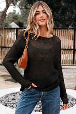 Load image into Gallery viewer, Coral Crochet Hollow-out Jumper Top Sweater