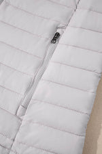 Load image into Gallery viewer, Myosotis Solid Color Quilted Zip-up Puffer Jacket - Fashion Queen