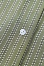 Load image into Gallery viewer, Green Stripe Button Up Oversized Casual Shirt - Fashion Queen - 12