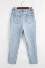 Load image into Gallery viewer, Beau Blue Mid Rise Ankle-Length Distressed Skinny Jeans