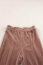 Load image into Gallery viewer, Black Solid Color High Waist Flare Corduroy Pants - Fashion Queen