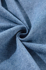 Load image into Gallery viewer, Light Blue Washed Oversize Pocketed Denim Jacket - Fashion Queen