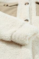 Load image into Gallery viewer, Blue Contrast Flap Pocket Single Breasted Teddy Coat - Fashion Queen