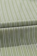 Load image into Gallery viewer, Green Stripe Button Up Oversized Casual Shirt - Fashion Queen - 15