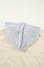 Load image into Gallery viewer, Jungle Green Oversized Corduroy Contrast Hooded Shacket - Fashion Queen