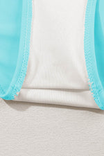 Load image into Gallery viewer, Black Striped Patchwork Spaghetti Strap High Waist Bikini Swimsuit - Fashion Queen