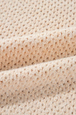 Load image into Gallery viewer, Jungle Green Loose Eyelet V Neck Drop Shoulder Sweater - Fashion Queen