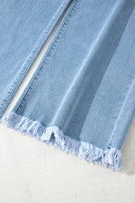 Load image into Gallery viewer, Peach Blossom Acid Washed High Rise Cropped Wide Leg Jeans