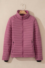 Load image into Gallery viewer, Myosotis Solid Color Quilted Zip-up Puffer Jacket - Fashion Queen
