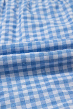 Load image into Gallery viewer, blue Red Plaid Gingham Printed High Waist Shorts - Fashion Queen - 10