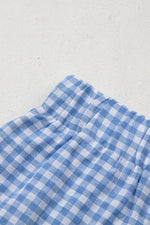 Load image into Gallery viewer, blue Red Plaid Gingham Printed High Waist Shorts - Fashion Queen - 8