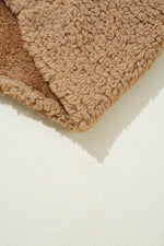 Load image into Gallery viewer, Blue Contrast Flap Pocket Single Breasted Teddy Coat - Fashion Queen