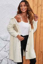Load image into Gallery viewer, Blue Contrast Flap Pocket Single Breasted Teddy Coat - Fashion Queen