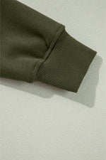 Load image into Gallery viewer, White Zipped Neck Pullover Drop Shoulder Sweatshirt - Fashion Queen