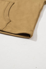 Load image into Gallery viewer, Light Grey Solid Kangaroo Pocket Half Zipper Oversized Hoodie - Fashion Queen