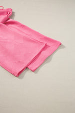 Load image into Gallery viewer, Black Textured Loose Fit T Shirt and Drawstring Pants Set