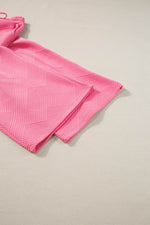 Load image into Gallery viewer, Black Textured Loose Fit T Shirt and Drawstring Pants Set - Fashion Queen