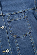 Load image into Gallery viewer, Light Blue Washed Oversize Pocketed Denim Jacket - Fashion Queen