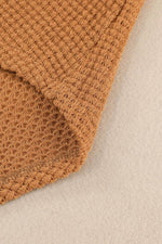 Load image into Gallery viewer, Black Waffle Knit Button Up Casual Shirt - Fashion Queen