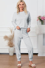 Load image into Gallery viewer, Long Sleeve Pullover and Jogger Pants Lounge Set - Fashion Queen