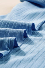 Load image into Gallery viewer, Peach Blossom Ruffled Half Sleeve V Neck Textured Top - Fashion Queen