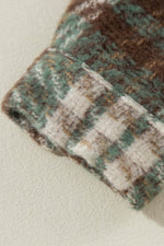 Load image into Gallery viewer, Cinnamon Plaid Print Chest Pockets Turn Down Collar Shacket - Fashion Queen