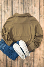 Load image into Gallery viewer, Valerian Quarter Zip Stand Neck Kangaroo Pocket Sweatshirt - Fashion Queen