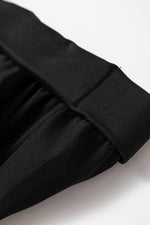 Load image into Gallery viewer, Black Elastic High Waist Pocketed Cargo Jogger Pants