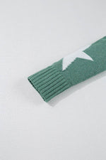 Load image into Gallery viewer, Gray Star Pattern Drop Shoulder Sweater - Fashion Queen