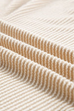 Load image into Gallery viewer, Carbon Grey Corded Knit Long Sleeve Top and High Waist Shorts Set - Fashion Queen