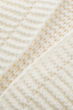 Load image into Gallery viewer, White Chunky Oversize Knit Drop Shoulder Puff Sleeve Cardigan