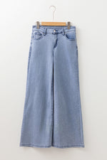 Load image into Gallery viewer, Beau Blue High Waist Button Zip Fly Bell Bottom Jeans