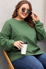 Load image into Gallery viewer, Black Loose Patchwork Crewneck Plus Size Sweatshirt - Fashion Queen