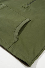 Load image into Gallery viewer, Light Grey Solid Kangaroo Pocket Half Zipper Oversized Hoodie - Fashion Queen