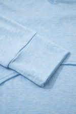 Load image into Gallery viewer, Myosotis Notched Neck Terry Raw Hem Long Sleeve Top