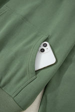 Load image into Gallery viewer, Black Button Drawstring Hooded Pullover and Casual Short Set