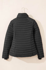 Load image into Gallery viewer, Myosotis Solid Color Quilted Zip-up Puffer Jacket - Fashion Queen