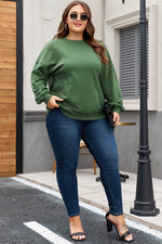 Load image into Gallery viewer, Black Loose Patchwork Crewneck Plus Size Sweatshirt - Fashion Queen