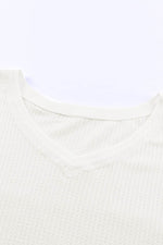 Load image into Gallery viewer, Black Waffle Knit Drop Shoulder Loose Top - Fashion Queen