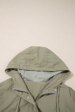 Load image into Gallery viewer, Laurel Green Zipped Pocket Cropped Hooded Utility Jacket