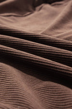 Load image into Gallery viewer, Black Hooded Drawstring Pockets Corduroy Shacket - Fashion Queen