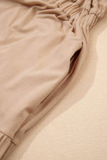 Load image into Gallery viewer, Green Textured V Neck Flutter Sleeve Ruffled Maxi Dress - Fashion Queen