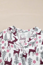 Load image into Gallery viewer, Light Grey Christmas Printed Shirt and Pants Pajama Set - Fashion Queen