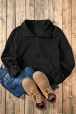 Load image into Gallery viewer, Bonbon Fleece Lined Zip Up Stand Collar Thumbhole Sleeve Sweatshirt - Fashion Queen