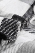 Load image into Gallery viewer, Khaki Plaid Color Block Buttoned Long Sleeve Jacket with Pocket - Fashion Queen