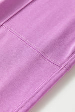 Load image into Gallery viewer, Lilac Drawstring Waist Patchwork Solid Color Jogger Pants