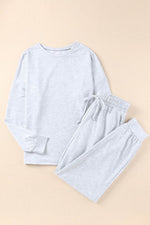 Load image into Gallery viewer, Long Sleeve Pullover and Jogger Pants Lounge Set - Fashion Queen