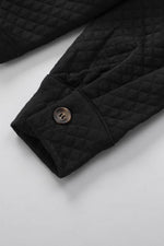 Load image into Gallery viewer, Green Retro Quilted Flap Pocket Button Shacket - Fashion Queen