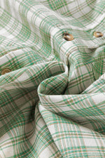 Load image into Gallery viewer, Black Checkered Print Loose Fit Buttoned Hooded Shacket - Fashion Queen